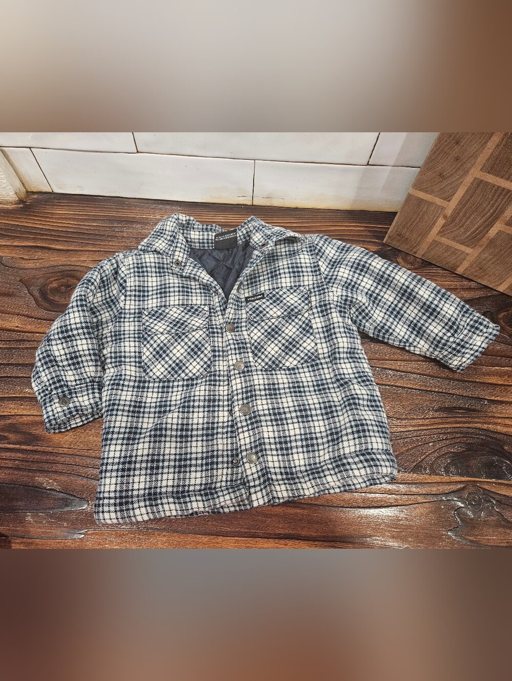 Toddler Plaid Flannel Volcom Jacket Coat 12 Month